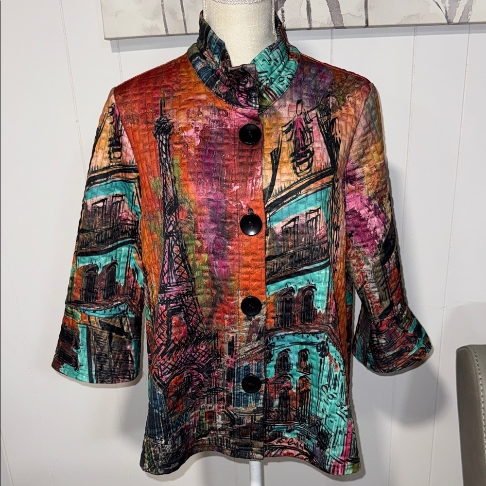 Ali Miles Multicolor Artistic Blouse